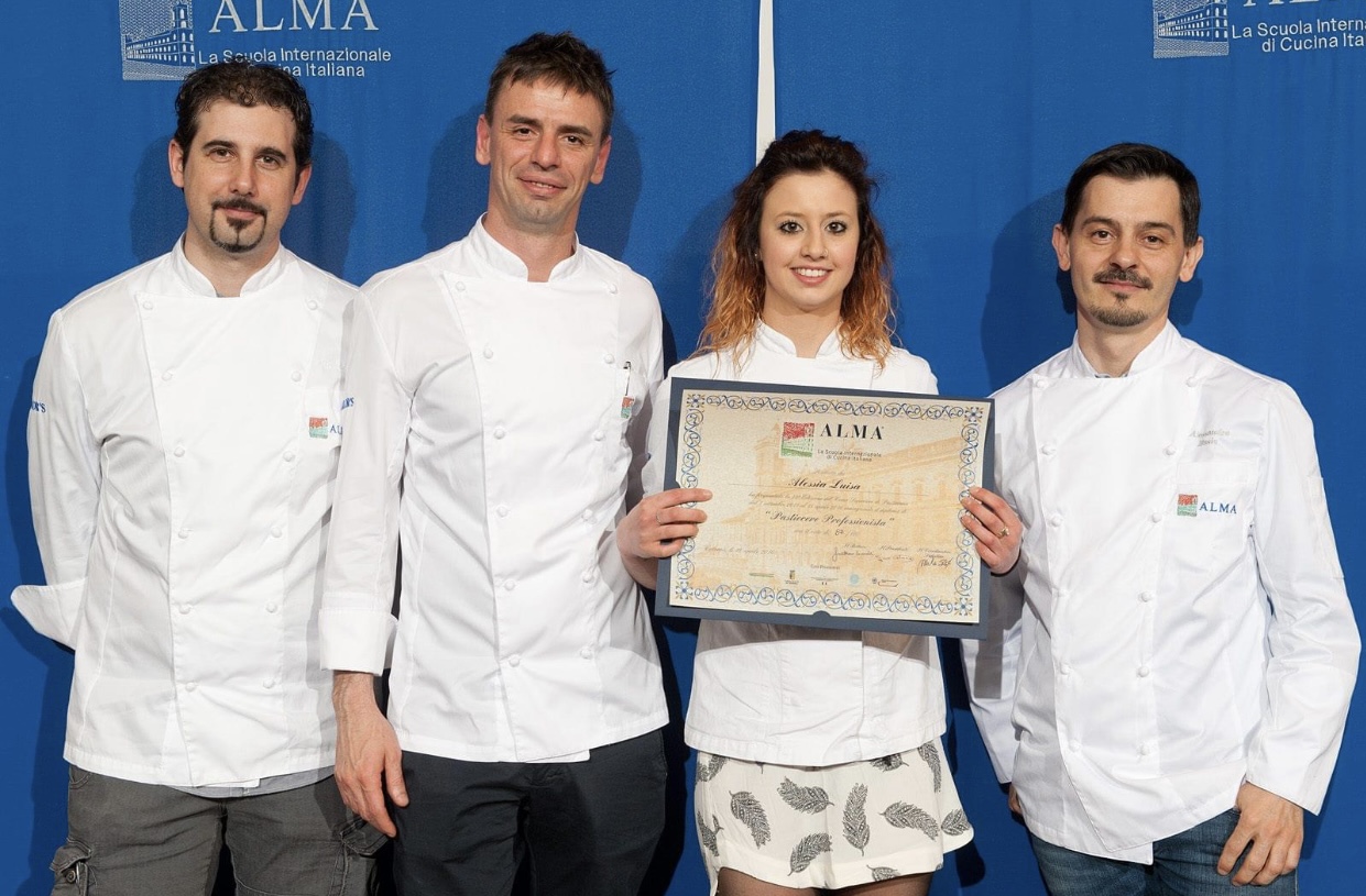 Alessia at ALMA with diploma